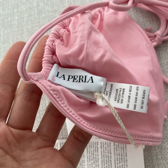 La perla baby pink triangle bikini top - Picture 3 of 4